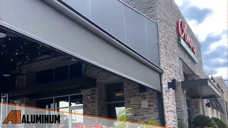 Install outdoor heaters, motorized screens, and panel roofs for cozy winter nights